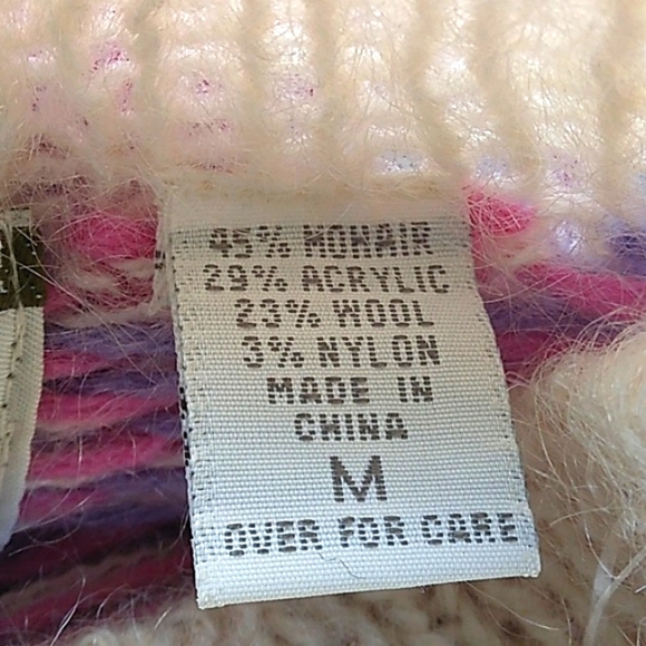 VTG Y2K FORENZA MOHAIR BLEND FAIRISLE SWEATER!!MOCK TURTLENECK WOMANS M - Picture 5 of 5